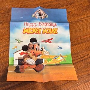 Happy birthday Mickey Mouse poster 1988 - 60 years